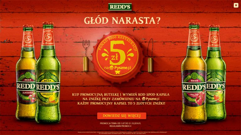 Art.Spons. Głód narasta „Redd’s” rozdaje piątaki.
