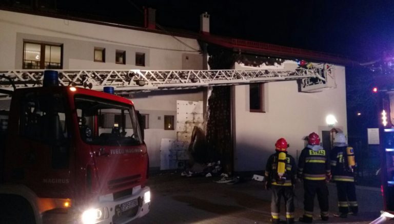 Pożar remizy w Gilowicach