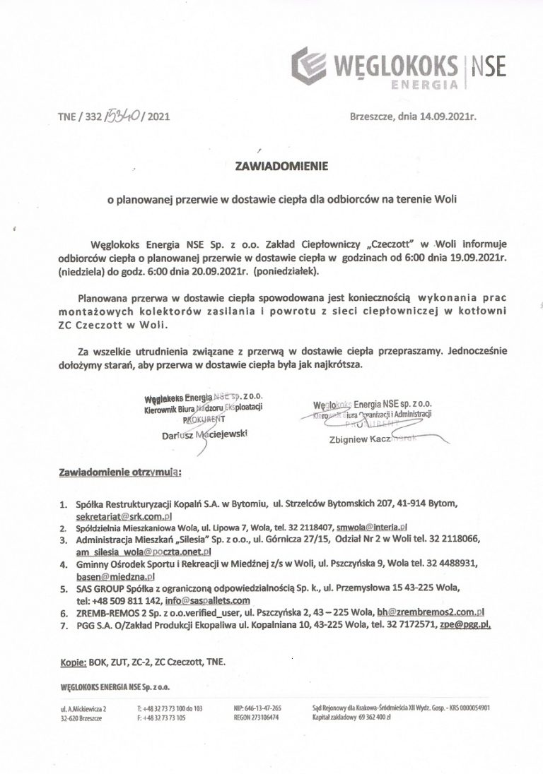 Przerwa w dostawie ciepłej wody